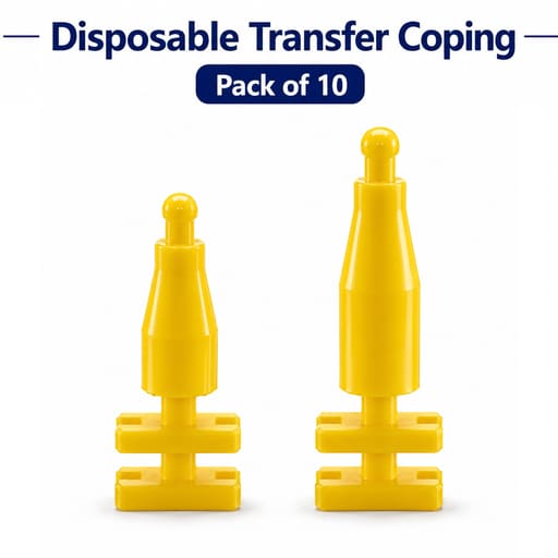 Dentaltech Disposable Transfer Coping - Straumann RC Implant Compatible (Pack of 10)