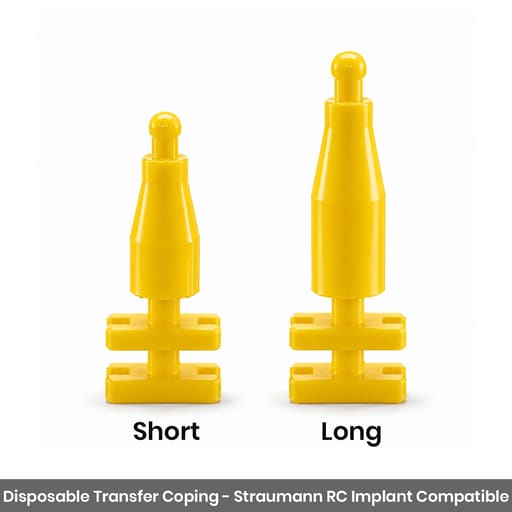 Dentaltech Disposable Transfer Coping - Straumann RC Implant Compatible (Pack of 10)