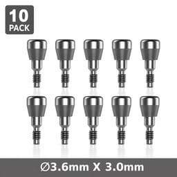 Dentaltech Healing Abutment ?3.6mm X 3.0mm - Nobel Biocare NP Implant Compatible (Pack of 10)