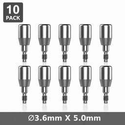 Dentaltech Healing Abutment ?3.6mm X 5.0mm - Nobel Biocare NP Implant Compatible (Pack of 10)