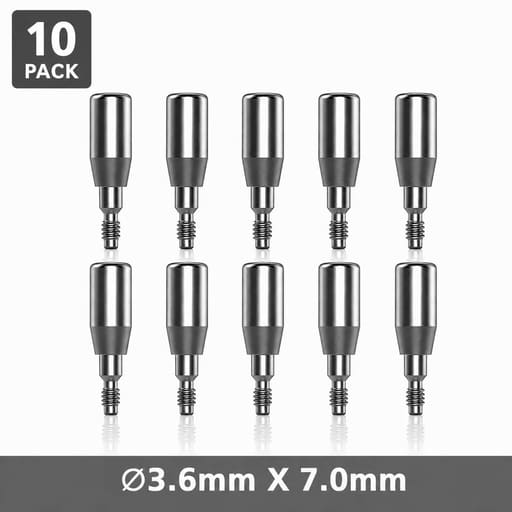 Dentaltech Healing Abutment ?3.6mm X 7.0mm - Nobel Biocare NP Implant Compatible (Pack of 10)