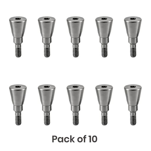 Dentaltech Healing Abutment ?4.5mm X 4.0mm - Straumann RC Implant Compatible (ITI-RC 024.4224S) (Pack of 10)