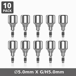 Dentaltech Healing Abutment ?5.0mm X G/H5.0mm - Nobel Biocare NP Implant Compatible (NOB-NP 36642) (Pack of 10)