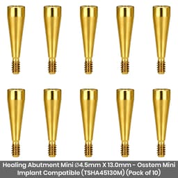 Dentaltech Healing Abutment Mini ∅4.5mm X 13.0mm - Osstem Mini Implant Compatible (TSHA45130M) (Pack of 10)