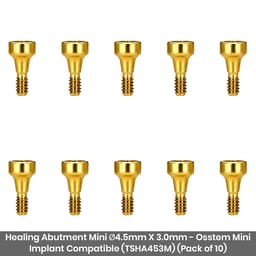 Dentaltech Healing Abutment Mini ∅4.5mm X 3.0mm - Osstem Mini Implant Compatible (TSHA453M) (Pack of 10)