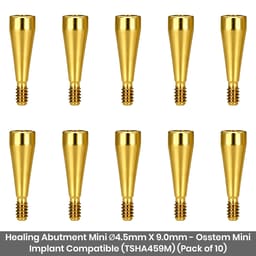 Dentaltech Healing Abutment Mini ∅4.5mm X 9.0mm - Osstem Mini Implant Compatible (TSHA459M) (Pack of 10)