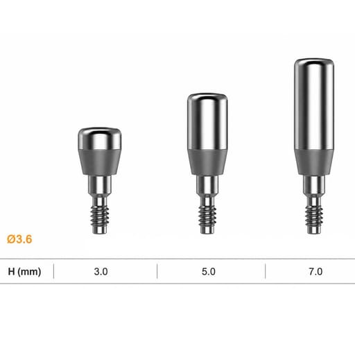 Dentaltech Healing Abutment - Nobel Biocare NP Implant Compatible (Pack of 10)