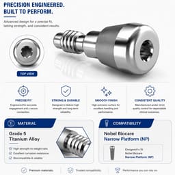 Dentaltech Healing Abutment - Nobel Biocare NP Implant Compatible (Pack of 10) - 6