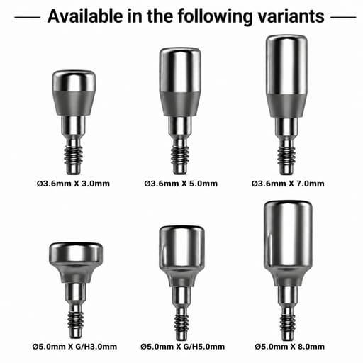 Dentaltech Healing Abutment - Nobel Biocare NP Implant Compatible (Pack of 10)