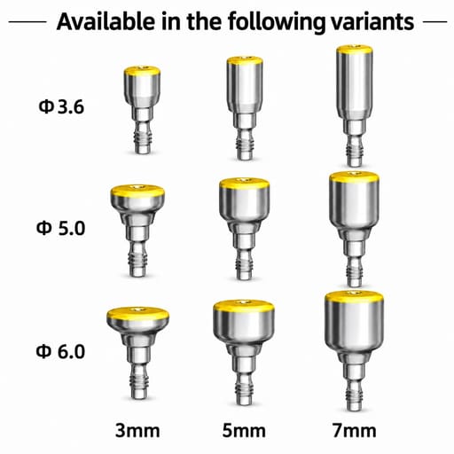 Dentaltech Healing Abutment - Nobel Biocare RP Implant Compatible (Pack of 10)