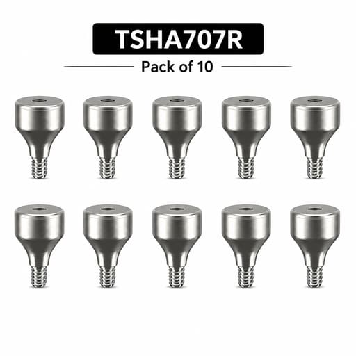Dentaltech Healing Abutment Regular ?7.0mm X 7.0mm - Osstem | Dentium | DIO | Cowellmedi | Neobiotech | Dentis Implant Compatible (Pack of 10)