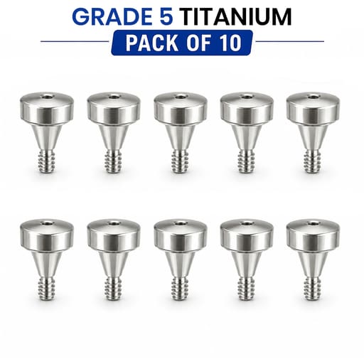 Dentaltech Healing Abutment Regular ?5.0mm X 13.0mm - Osstem | Dentium | DIO | Cowellmedi | Neobiotech | Dentis Implant Compatible (Pack of 10)