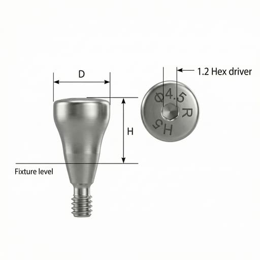 Dentaltech Healing Abutment Regular - Osstem | Dentium | DIO | Cowellmedi | Neobiotech | Dentis Implant Compatible (Pack of 10)
