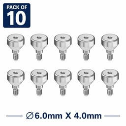 Dentaltech Healing Abutment RS ? 6.0mm X 4.0mm - Adin | Noris | MIS | AB Dental Implant Compatible (RS3014) (Pack of 10)