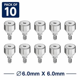 Dentaltech Healing Abutment RS ? 6.0mm X 6.0mm - Adin | Noris | MIS | AB Dental Implant Compatible (RS3016) (Pack of 10)
