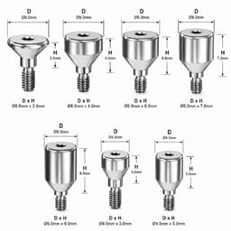 Dentaltech Healing Abutment RS - Adin | Noris | MIS | AB Dental Implant Compatible (Pack of 10) - 4