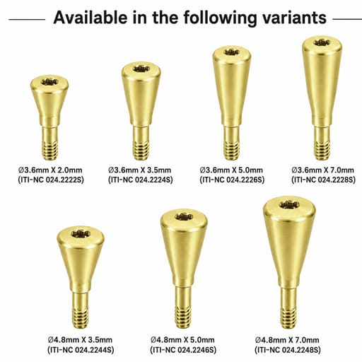 Dentaltech Healing Abutment - Straumann NC Implant Compatible (Pack of 10)