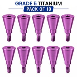 Dentaltech Healing Abutment - Straumann RC Implant Compatible (Pack of 10)