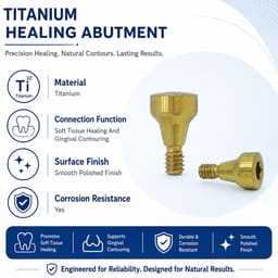 Dentaltech Healing Abutments Mini - Osstem Mini Implant Compatible (Pack of 10) - 5