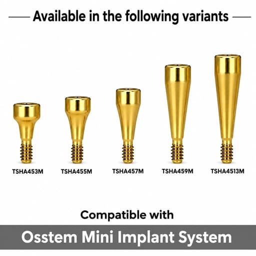 Dentaltech Healing Abutments Mini - Osstem Mini Implant Compatible (Pack of 10)