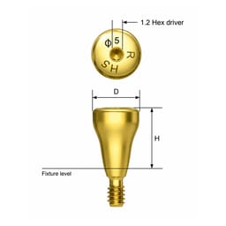Dentaltech Healing Abutments Mini - Osstem Mini Implant Compatible (Pack of 10) - 4