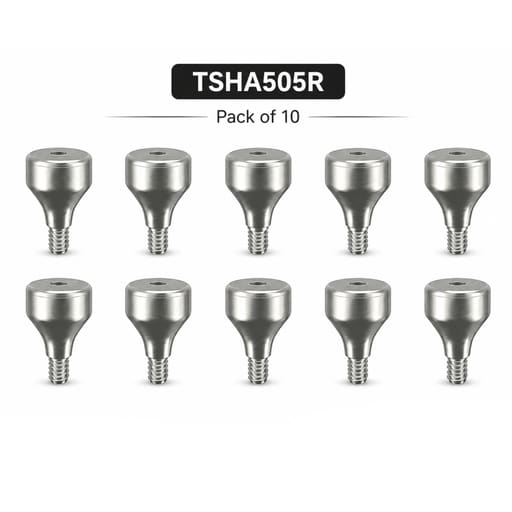 Dentaltech Healing Abutments Regular ? 5.0mm X 5.0mm - Osstem | Dentium | DIO | Cowellmedi | Neobiotech | Dentis Compatible (TSHA 505R) (Pack of 10)