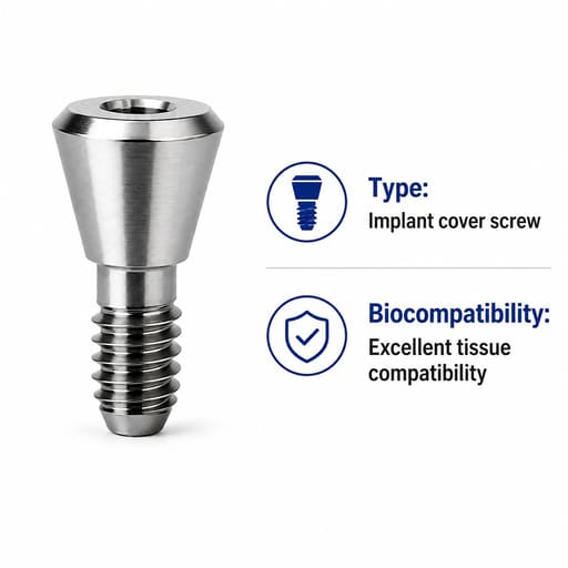 Dentaltech Implant Cover Screw Mini ∅3.5mm X 0.4mm - Osstem Mini Compatible (GSCS 35) (Pack of 10)