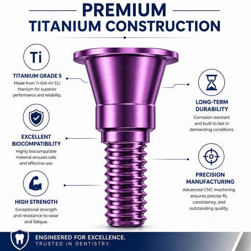 Dentaltech Implant Cover Screw NP - Nobel Biocare NP Implant Compatible (Pack of 10)