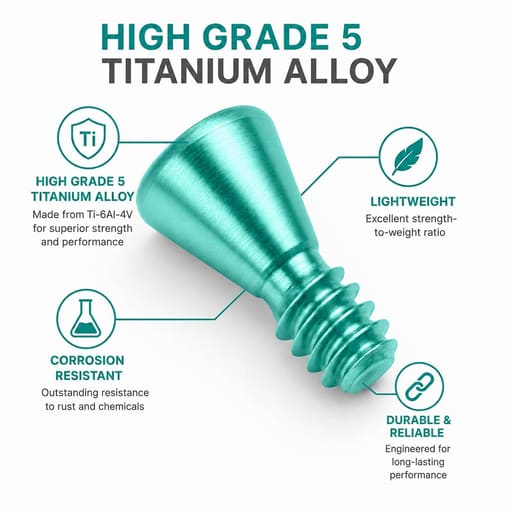Dentaltech Implant Cover Screw Regular ∅4.5mm X 0.4mm - Osstem | Dentium | DIO | Cowellmedi | Neobiotech | Dentis Compatible (GSCS40G) (Pack of 10)