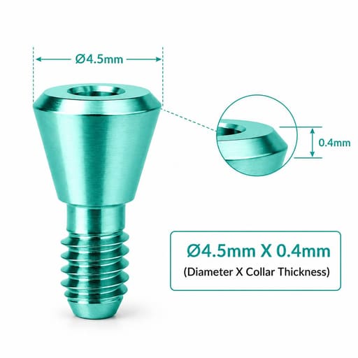 Dentaltech Implant Cover Screw Regular ∅4.5mm X 0.4mm - Osstem | Dentium | DIO | Cowellmedi | Neobiotech | Dentis Compatible (GSCS40G) (Pack of 10)