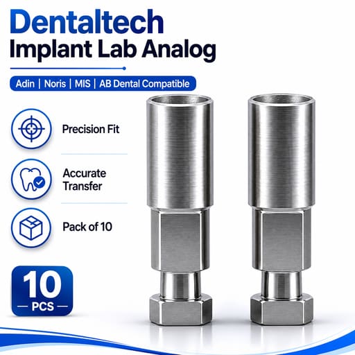 Dentaltech Implant Lab Analog - Adin | Noris | MIS | AB Dental Compatible (Pack of 10)
