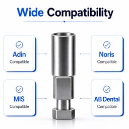 Dentaltech Implant Lab Analog - Adin | Noris | MIS | AB Dental Compatible (Pack of 10) - 3