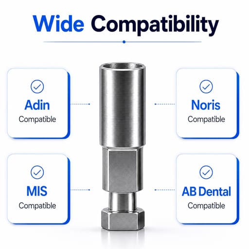 Dentaltech Implant Lab Analog - Adin | Noris | MIS | AB Dental Compatible (Pack of 10)