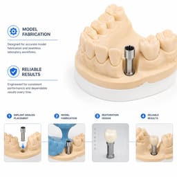 Dentaltech Implant Lab Analog - Nobel Biocare RP Implant Compatible (NOB-RP 36698) (Pack of 10) - 6