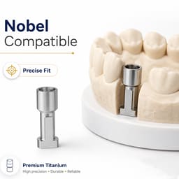 Dentaltech Implant Lab Analogs - Nobel Biocare Implant Compatible (Pack Of 10) - 5