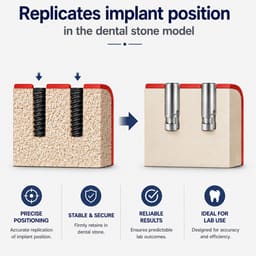 Dentaltech Lab Analog ?3.5mm - Straumann NC Implant Compatible (Pack of 10) - 5
