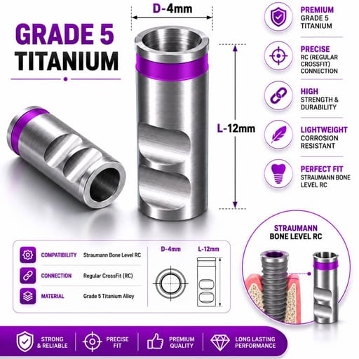 Dentaltech Lab Analog ∅4.0mm - Straumann RC Implant Compatible (ITI-RC 025.4101) (Pack of 10)
