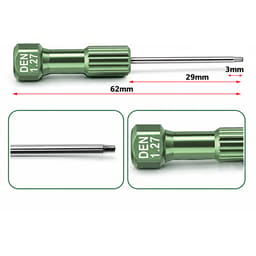 Dentaltech Lab Hex Driver 1.27mm Long - Adin | Alpha-Bio Tec | Dentium | Dentis | MIS | Biohorizons | Cortex Compatible - 3