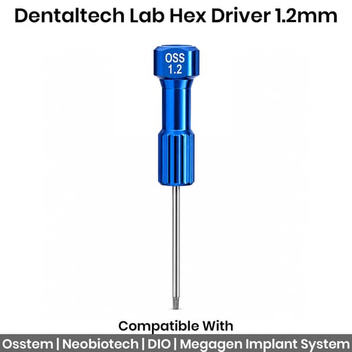 Dentaltech Lab Hex Driver 1.2mm - Osstem | Neobiotech | DIO | Megagen Implant Compatible