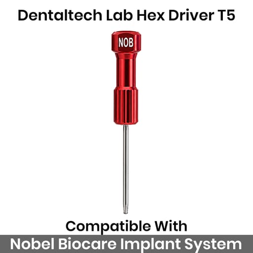 Dentaltech Lab Hex Driver T5 - Nobel Biocare Implant Compatible