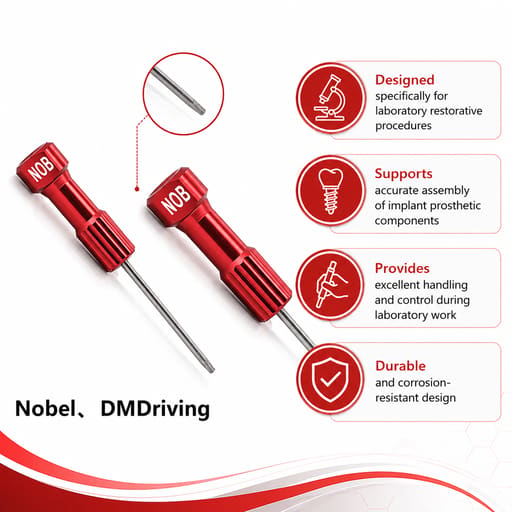 Dentaltech Lab Hex Driver T5 - Nobel Biocare Implant Compatible