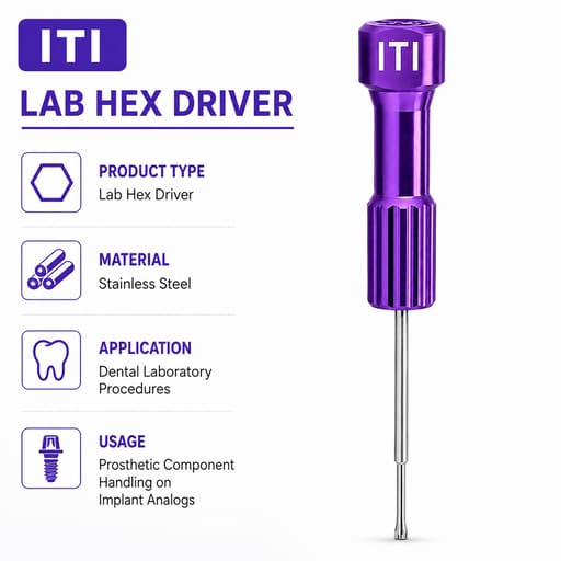 Dentaltech Lab Hex Driver T6 - Straumann Implant Compatible
