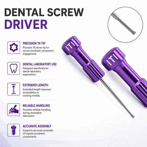 Dentaltech Lab Hex Driver T6 - Straumann Implant Compatible