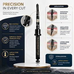 Dentaltech Lindemann Drill 2.0mm DLC Coated - 4