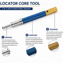 Dentaltech Locator Core Tool - Adin | Noris | MIS | AB Dental Implant Compatible - 5