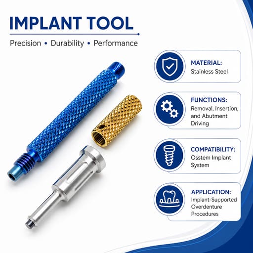 Dentaltech Locator Core Tool - Osstem Implant Compatible