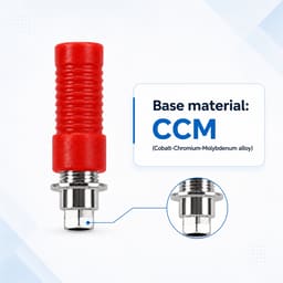 Dentaltech Megagen Anyridge Compatible Hex CCM Castable Abutment - 3