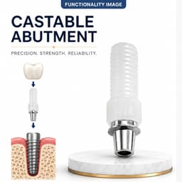 Dentaltech Megagen Anyridge Compatible Non-Hex CCM Castable Abutment - 4