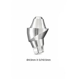 Dentaltech Multi Unit 17° Angular Abutment ?4.5mm X G/H2.5mm - Nobel Biocare NP Implant Compatible - 2
