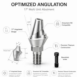 Dentaltech Multi Unit 17° Angular Abutments - Straumann NC Implant Compatible - 4